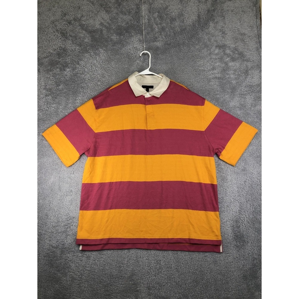 Banana Republic Polo Shirt Mens XL Tall Multicolor NWT Rugby Stripe